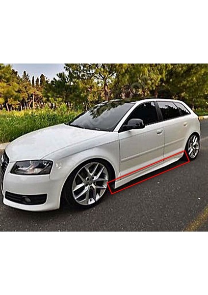 ® Audi A3 8p 2008-2013 8V Sportback Yan Marşpiyel Fiberglass Boyasız