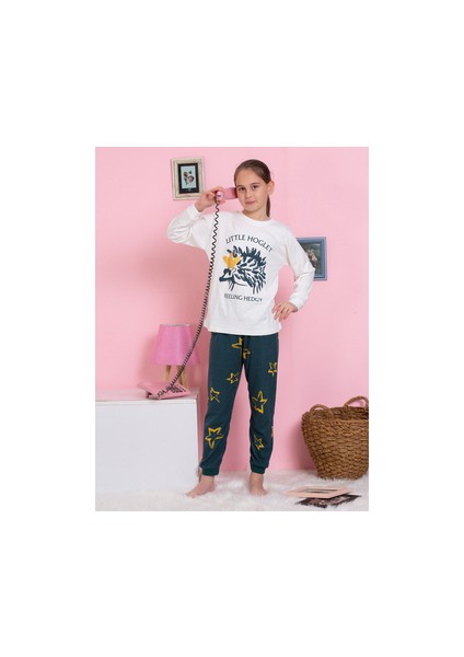 Elmas Kids Pamuklu Kız Çocuk Pijama Takımı