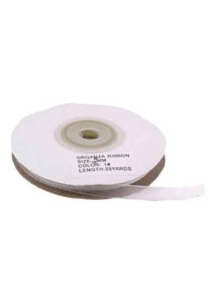 Beyaz Organze Kurdele 3 mm - 45 Metre