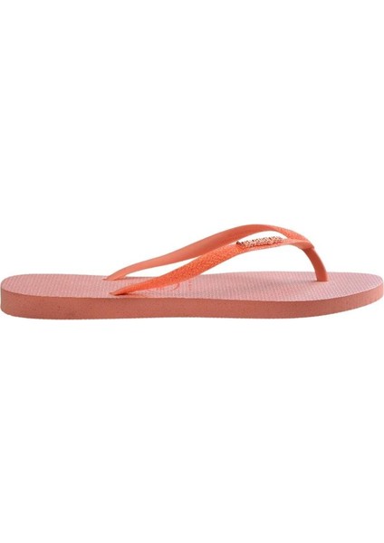 Slim Glitter Iridescent Peach Rose Kadın Şeftali Terlik