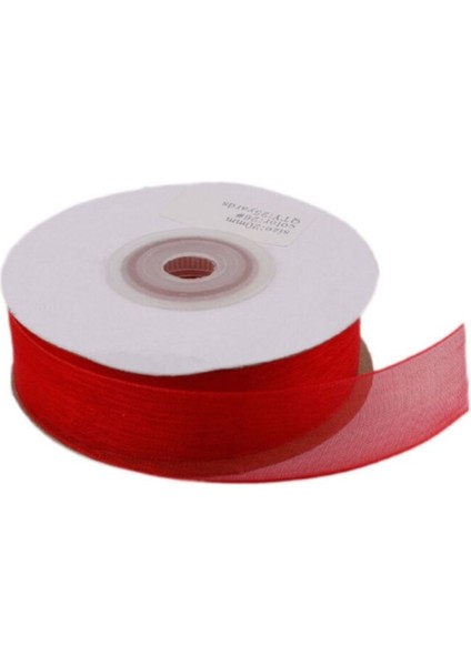 Organze Kurdele 30 mm - 22 Metre Kırmızı