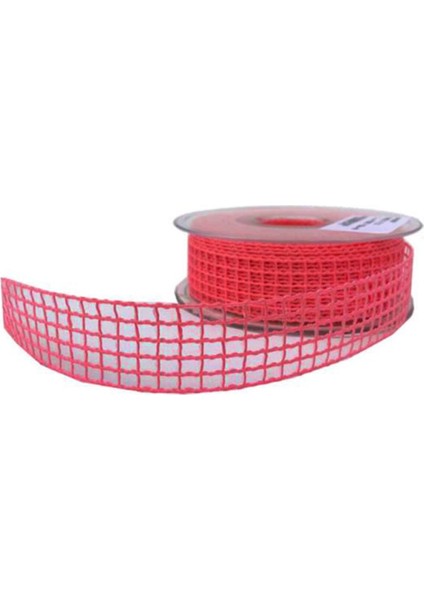 Kurdele Kanaviçe File Modeli 2 cm - 20 Metre Kırmızı