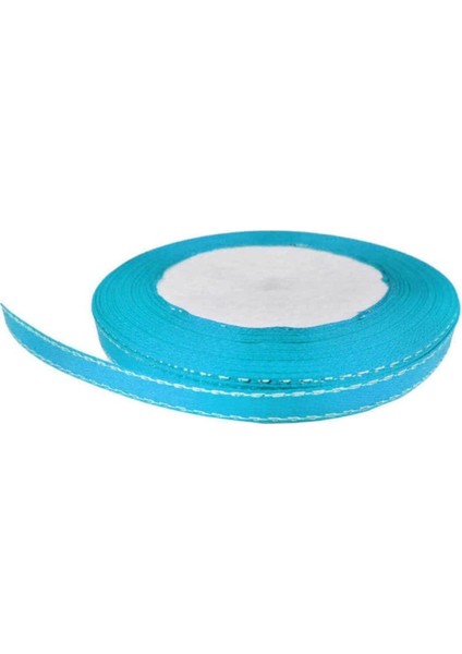 Kenarı Simli Kurdele 6 mm - 228 Metre Mavi