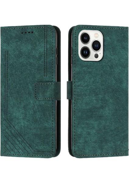 IPhone 16 Pro Cüzdan Kart Ekleme Kickstand Pu Deri Için Flip Case (Yurt Dışından)