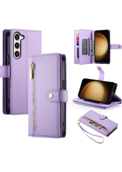 Samsung Galaxy S23 Artı Kickstand Çok Fonksiyonlu Kart Yuvaları Için Flip Case (Yurt Dışından)