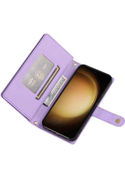 Samsung Galaxy S23 Artı Kickstand Çok Fonksiyonlu Kart Yuvaları Için Flip Case (Yurt Dışından)