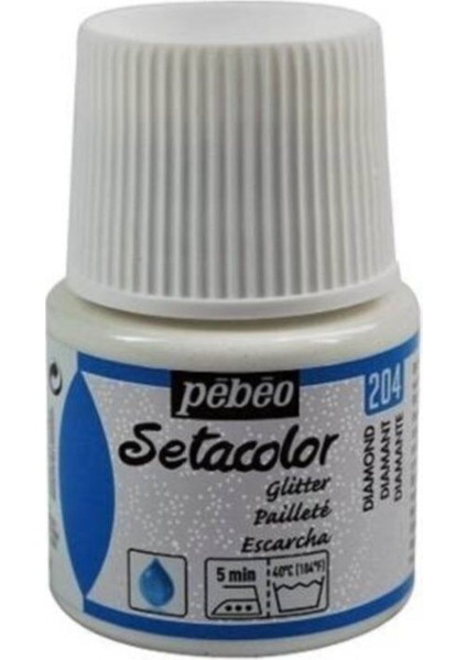 Glitter (Si mli) Kumaş Boyası 204 Dıamond 45 ml