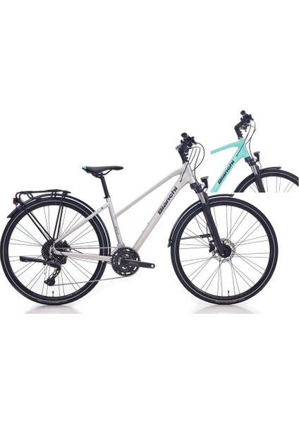 Newtourer St Cues Kadın Şehir Bisikleti 430H Hd 28 Jant 10 Vites Celeste Mat Graphıte Gloss