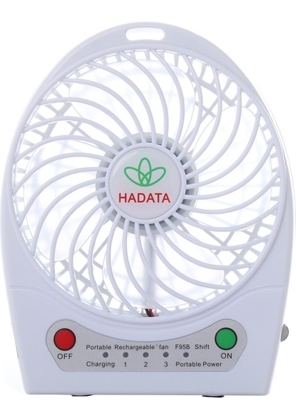 Hadata Şarj Edilebilir Fan Beyaz (Yurt Dışından)