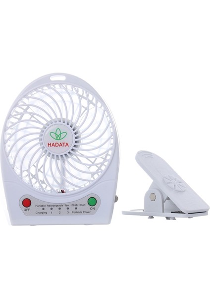 Hadata Şarj Edilebilir Fan Beyaz (Yurt Dışından)