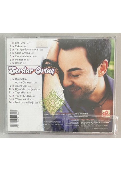 Emre Müzik Serdar Ortaç Çakra CD (Jelatininde Sıfır Orjnal Dönem Baskı Cd)