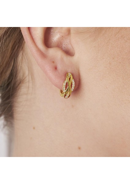 Taşlı Sonsuzluk Sembolü Küpeleri modelleri