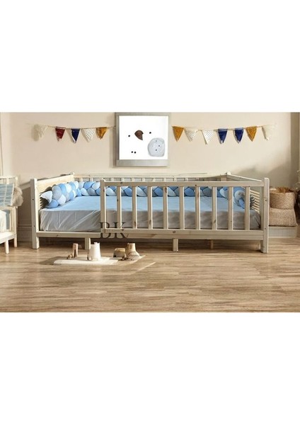 Parla Doğal Ahşap Montessori Bebek ve Çocuk Karyolası