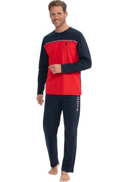 Erkek Kırmızı Yuvarlak Yaka Pijama Takımı fiyatları