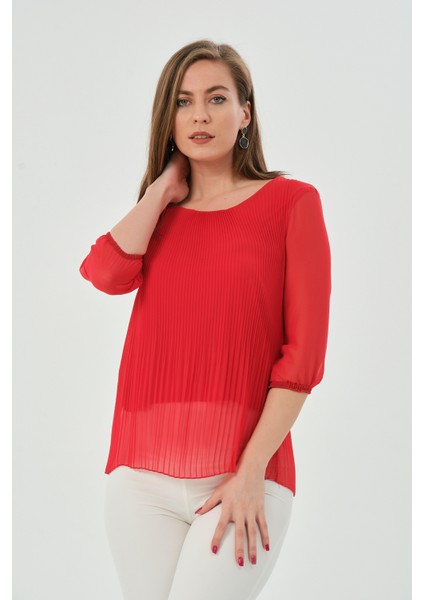 Pilise Detaylı Bluz modelleri