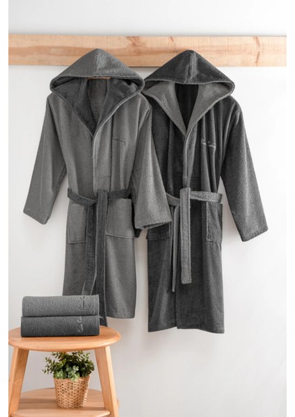 4'lü Aile Seti Hoodie Antrasit-Gri