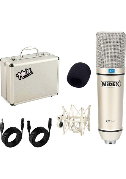 Stüdyo Ekipmanları Midi Live Paket-3 Ses Kartlı Mikser Midi Klavye CX1 Mikrofon Kulaklık