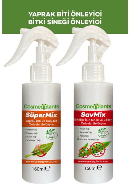 2'li Set - Yaprak Biti Önleyici 160 ml + Bitki Sineği Önleyici 160 ml