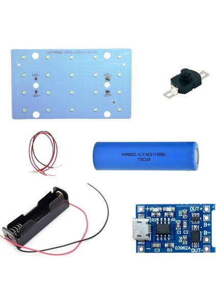 Şarjlı LED Panel Lamba Elektrik Deney Seti - Öğrenci Elektrik Devresi