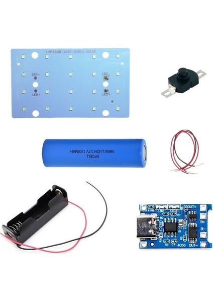 Şarjlı LED Panel Lamba Elektrik Deney Seti - Öğrenci Elektrik Devresi