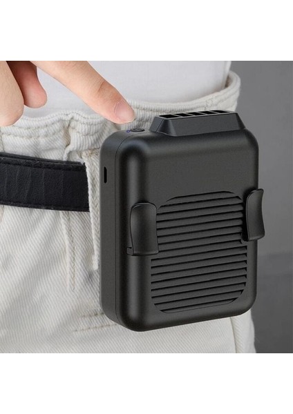 Mini Asılı Bel Fanı USB Şarj Yapraksız Taşınabilir El Fanı Siyah (Yurt Dışından) fırsatları