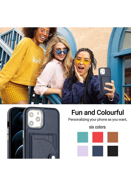 IPhone 13 Için Kılıf Pro Max Kickstand Koruyucu Kapak Kart Tutucu Prim (Yurt Dışından)