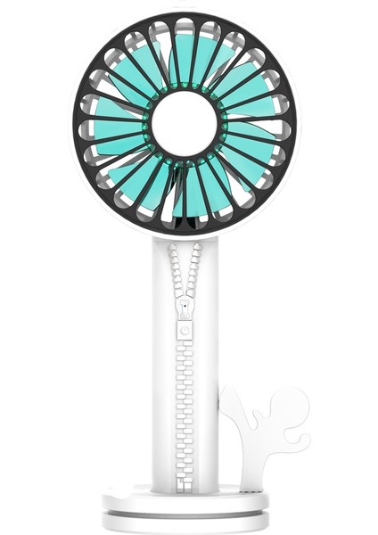 USB Mini Handhd Fan Taşınabilir Stand Tabanlı Fildişi Beyaz (Yurt Dışından)
