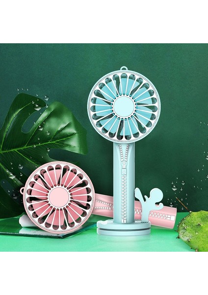 USB Mini Handhd Fan Taşınabilir Stand Tabanlı Fildişi Beyaz (Yurt Dışından)