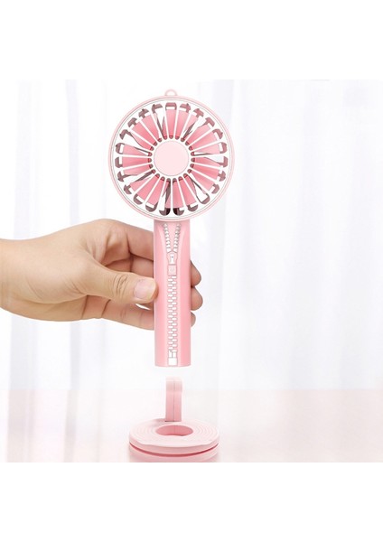 USB Mini Handhd Fan Taşınabilir Stand Tabanlı Fildişi Beyaz (Yurt Dışından)