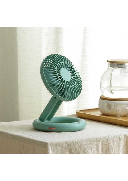 Mini Handhd Taşınabilir Döşeme Masaüstü Katlanır Fan Yeşil (Yurt Dışından)