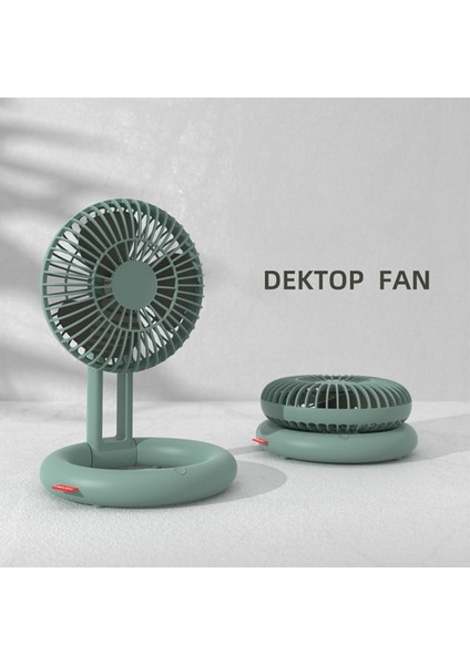 Mini Handhd Taşınabilir Döşeme Masaüstü Katlanır Fan Yeşil (Yurt Dışından)