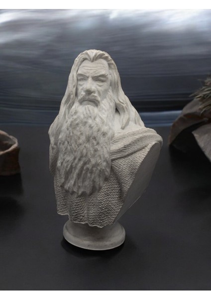 Gandalf Figürü Büstü Masaüstü & Kitaplık Dekoratif Biblo