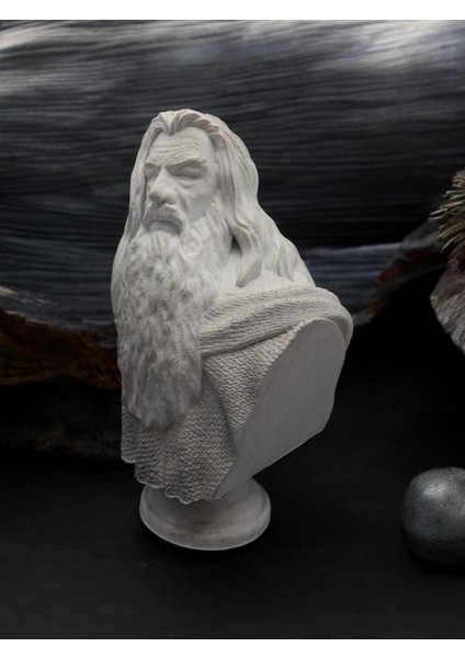 Gandalf Figürü Büstü Masaüstü & Kitaplık Dekoratif Biblo