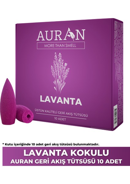 Lavanta Kokulu Geri Akış Tütsüsü konik Tütsü Lavander Backflow Incense Cones 10 Adet