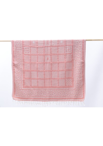 Jakarlı Müslin Peştemal Çift Katlı 90 X 180 Cm Pamuk Greek