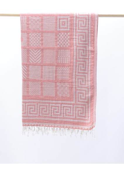 Jakarlı Müslin Peştemal Çift Katlı 90 X 180 Cm Pamuk Greek