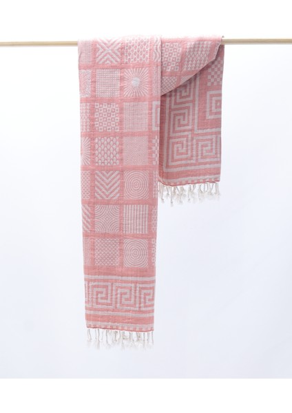 Jakarlı Müslin Peştemal Çift Katlı 90 X 180 Cm Pamuk Greek