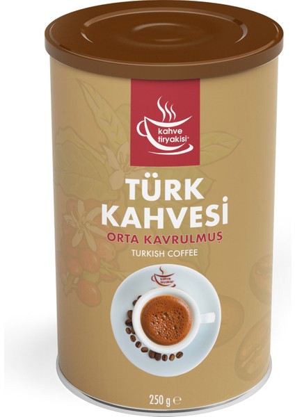 Orta Kavrulmuş Türk Kahvesi 250 gr Teneke