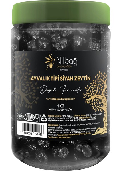 Ayvalık Tipi Siyah Zeytin 1 kg