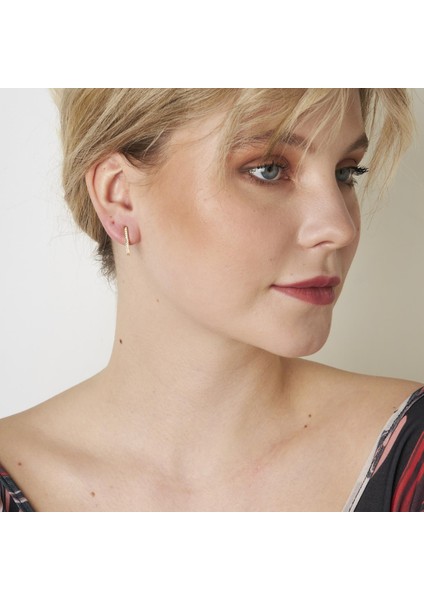 Dikdörtgen Zirkon Taşlı Küpeler fırsatları