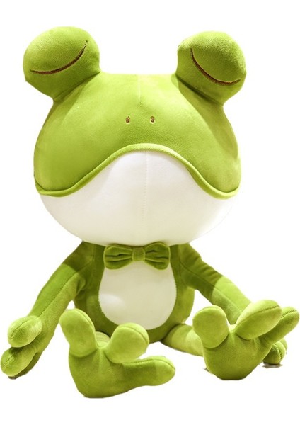 Yumuşak Sevimli Kurbağa Bebek Yastık Komik Peluş Oyuncak Erkek Bez Bebek Uyuyan Bebek Çocuk Doğum Günü Hediyesi (Yurt Dışından)