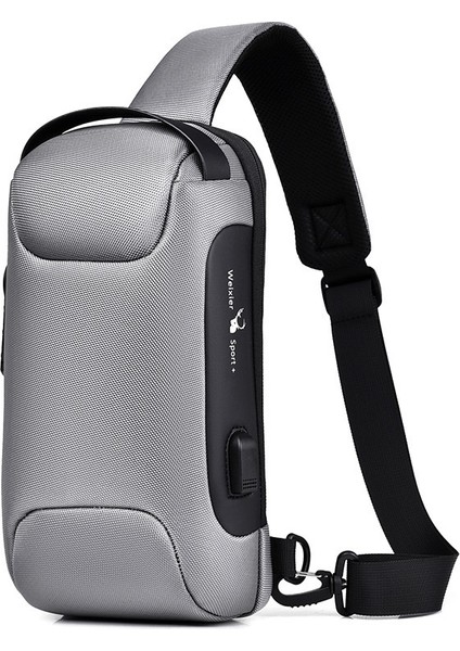 Erkek Şifre Crossbody Çanta Siyah Büyük Kapasiteli Spor Motosiklet Çantası (Yurt Dışından)