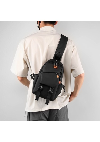 Erkek Bel Çantası Açık Havada Çalışan Cep Telefonu Çantası Büyük Kapasiteli Çok Fonksiyonlu Crossbody Çanta (Yurt Dışından)