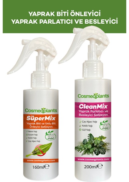 2'li Set - Yaprak Biti Önleyici 160 ml + Yaprak Parlatıcı Besleyici 200 ml