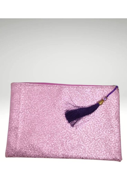 Krimo Fashion Kadın Deri Portföy Clutch Pembe Çanta El Çantası