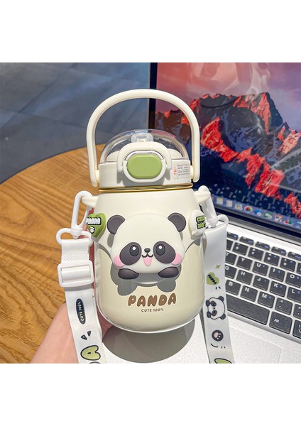 Çocuk Su Bardakları, Yaz Okulu Içme Su Isıtıcıları, Yeni Sezon Panda Pipetleri, Büyük Kapasiteli, Portatif Göbekli Termos Bardaklar (Yurt Dışından)