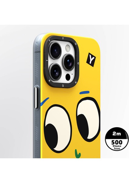 Apple iPhone 15 Pro Uyumlu Kılıf Magsafe Özellikli Sunshine Tasarımlı Youngkit Daily Happy Serisi Sarı fiyatları