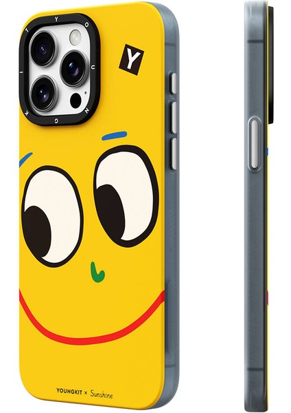 Apple iPhone 15 Pro Uyumlu Kılıf Magsafe Özellikli Sunshine Tasarımlı Youngkit Daily Happy Serisi Sarı indirimleri