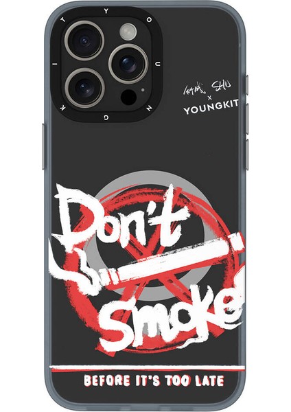 Apple iPhone 14 Pro Uyumlu Kılıf Magsafe Şarj Özellikli Shu Tasarımlı Youngkit City Serisi Siyahlı Kırmızı