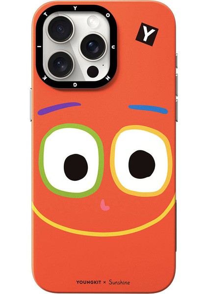 Apple iPhone 14 Pro Uyumlu Kılıf Magsafe Özellikli Sunshine Tasarımlı Youngkit Daily Happy Serisi Kırmızı